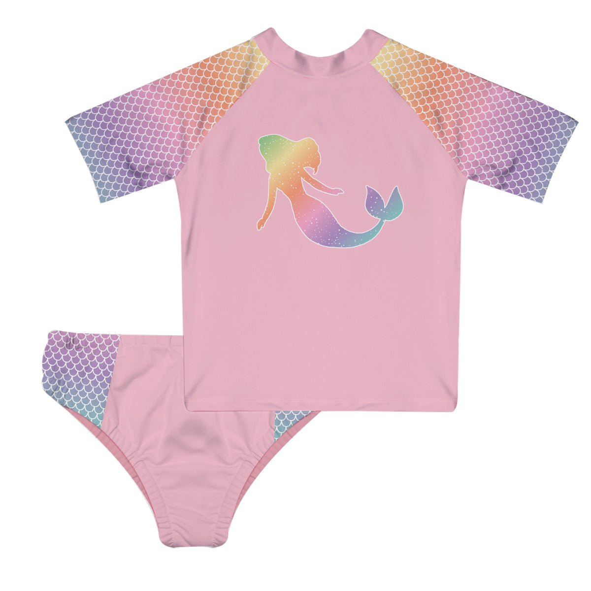 Mermaid Silhouette Pink 2pc Short Sleeve Guard