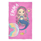 Mermaid Personalized Name Pink Towel