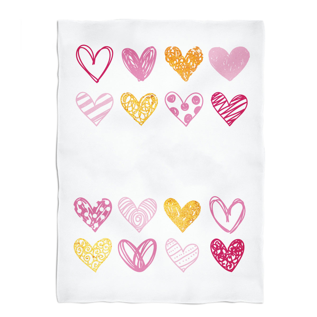 Hearts Print Name White Minky Blanket - Wimziy&Co.