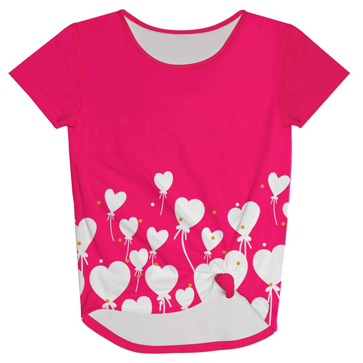 Hearts Name Hot Pink Knot Top - Wimziy&Co.