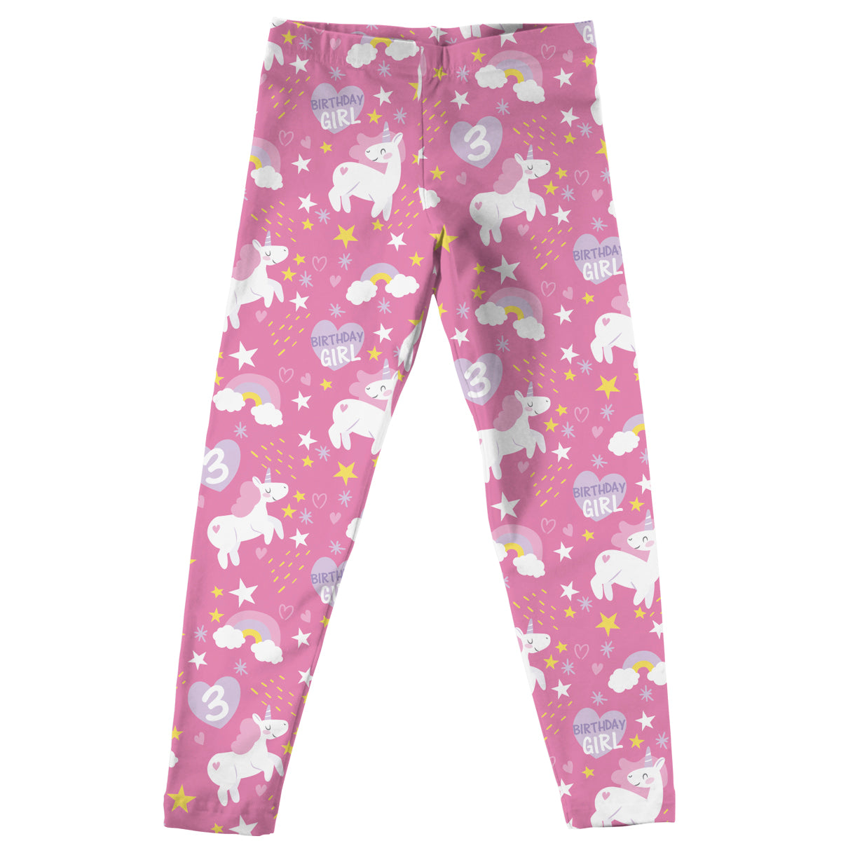 Pink birthday leggings with age – Wimziy&Co.