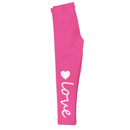 Heart Love Hot Pink Leggings - Wimziy&Co.