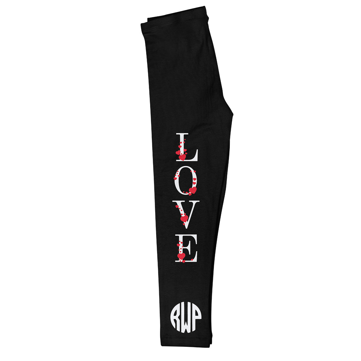 Love Monogram Black Leggings - Wimziy&Co.