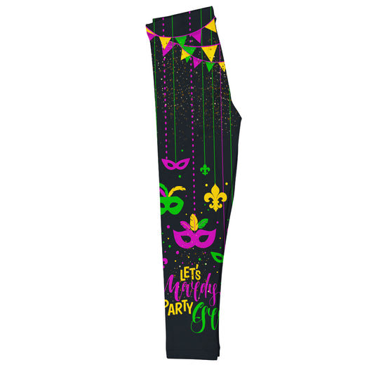 Mardi Gras Black Leggings - Wimziy&Co.