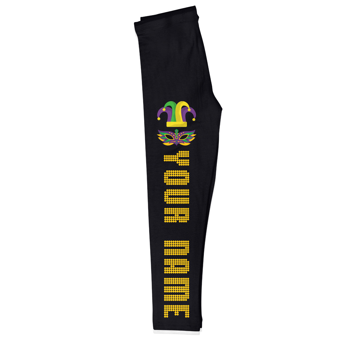 Mardi Gras Name Black Leggings - Wimziy&Co.