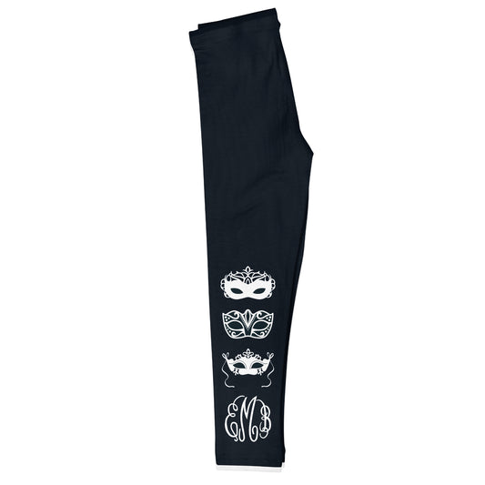 Masquerade Monogram Black Leggings - Wimziy&Co.