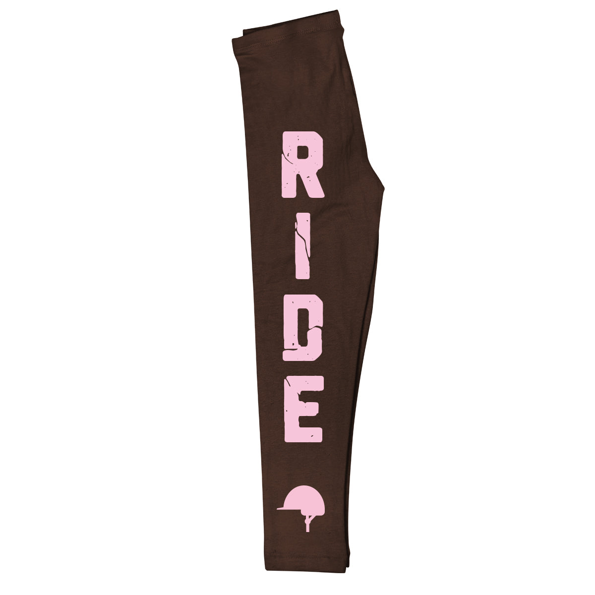 Brown and pink equestrian helmet girls leggings - Wimziy&Co.