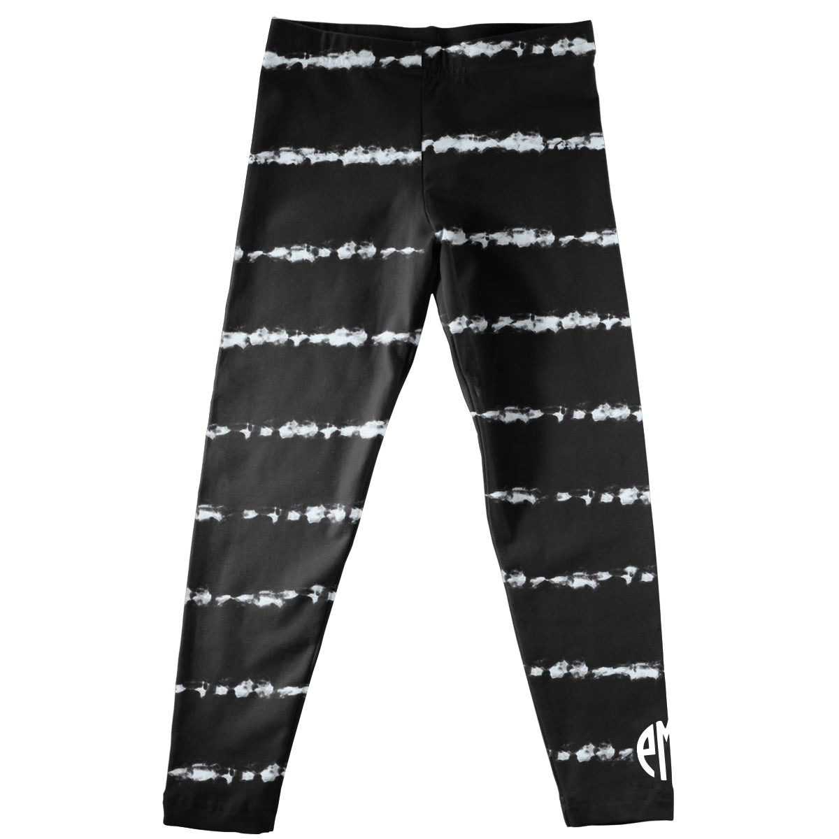 Tie Dye Monogram Black Leggings - Wimziy&Co.