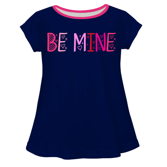 Be Mine Navy Short Sleeve Laurie Top - Wimziy&Co.