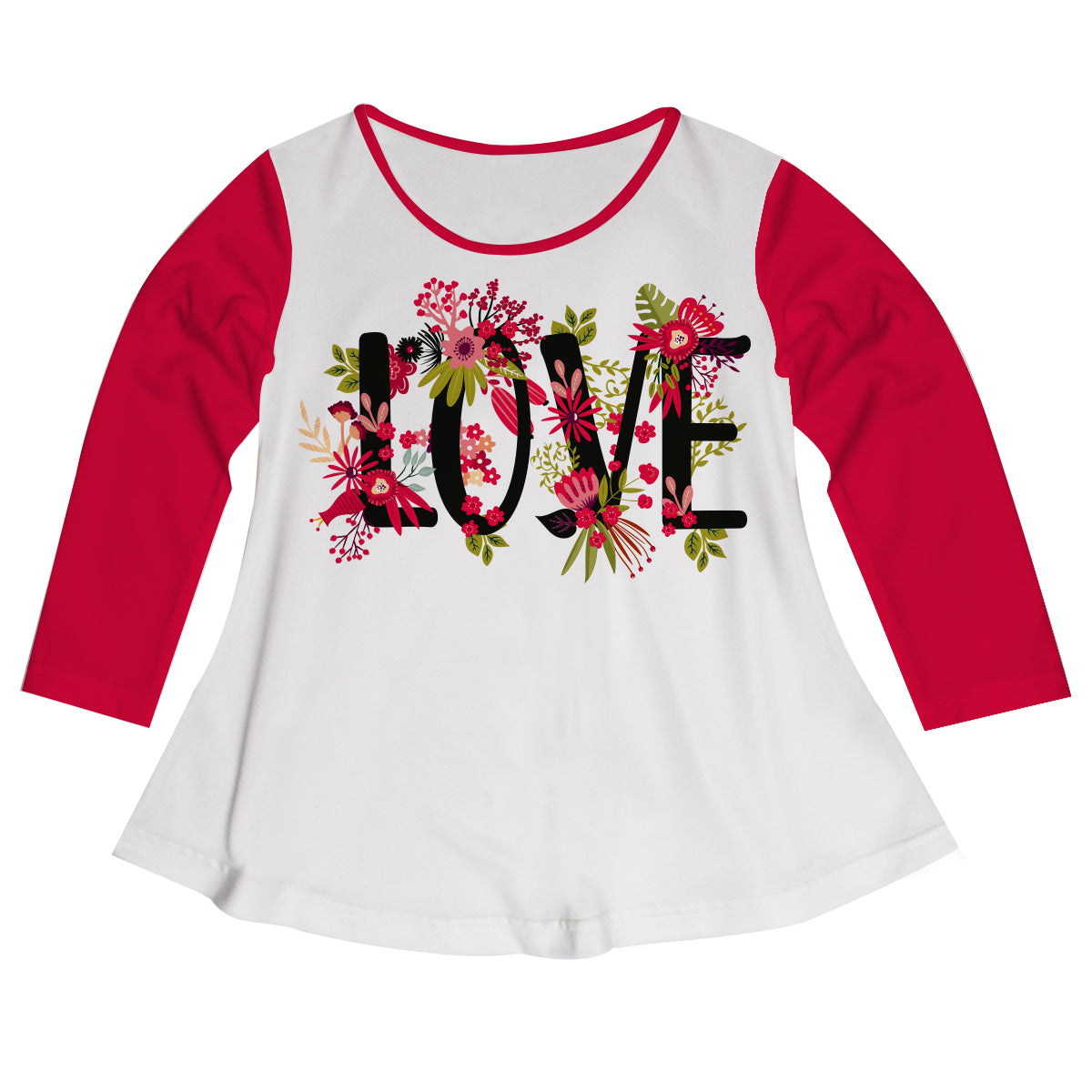 Love Flower White Long Sleeve Laurie Top - Wimziy&Co.