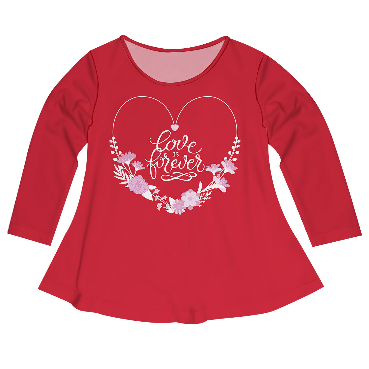 Love Is Forever Red Long Sleeve Laurie Top - Wimziy&Co.