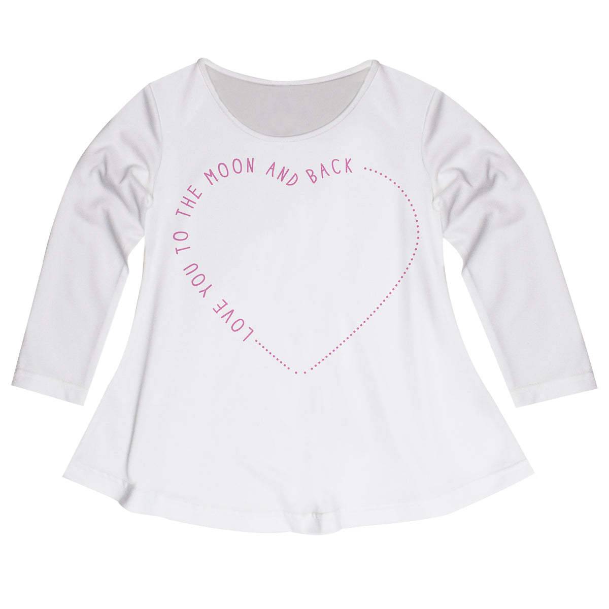 Love You To The Moon White Long Sleeve Laurie Top - Wimziy&Co.