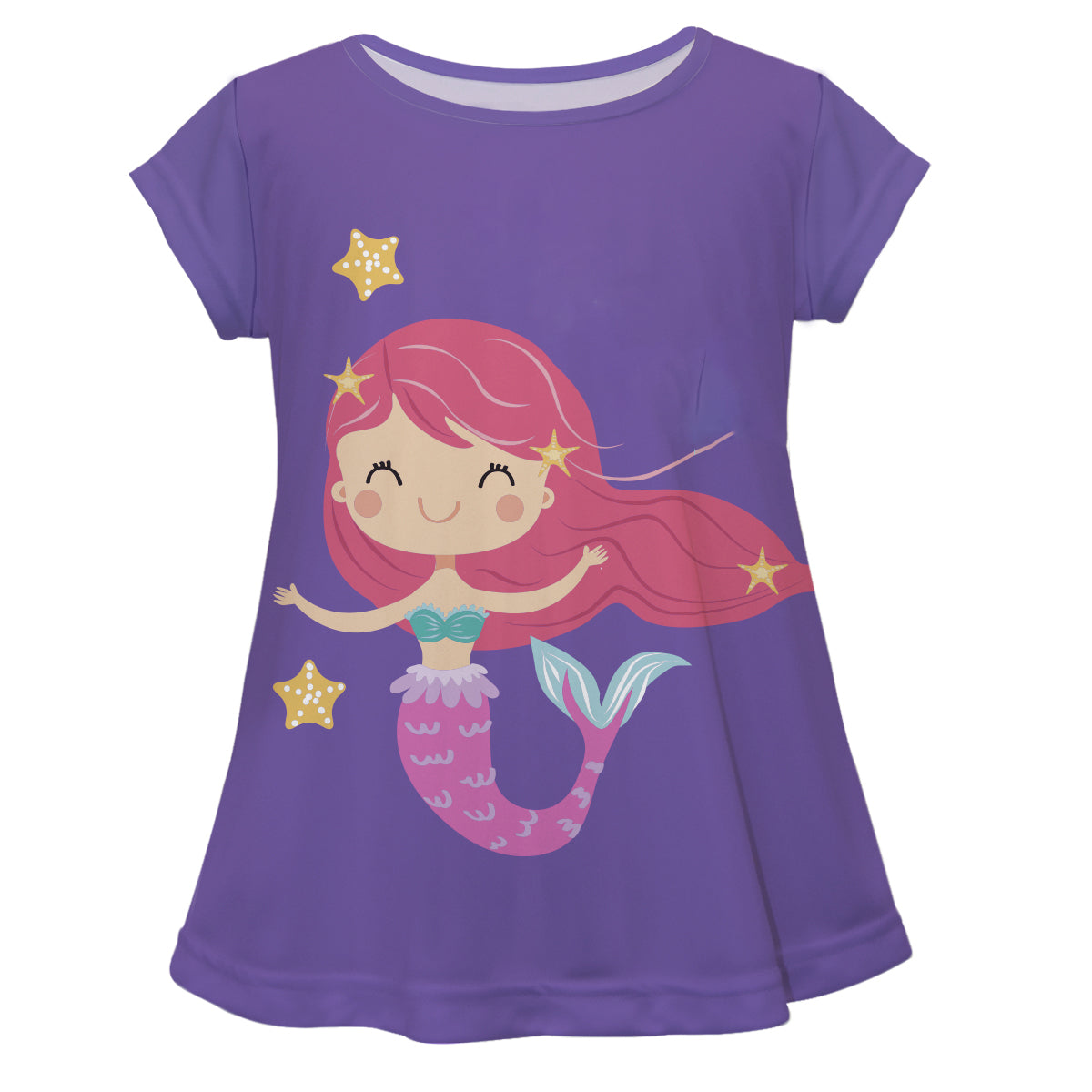 Mermaid Name Purple Short Sleeve Laurie Top - Wimziy&Co.