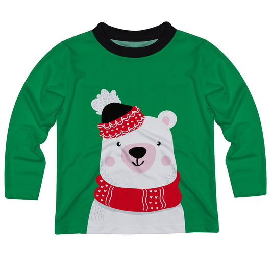 Green long sleeve tee shirt with snowman - Wimziy&Co.