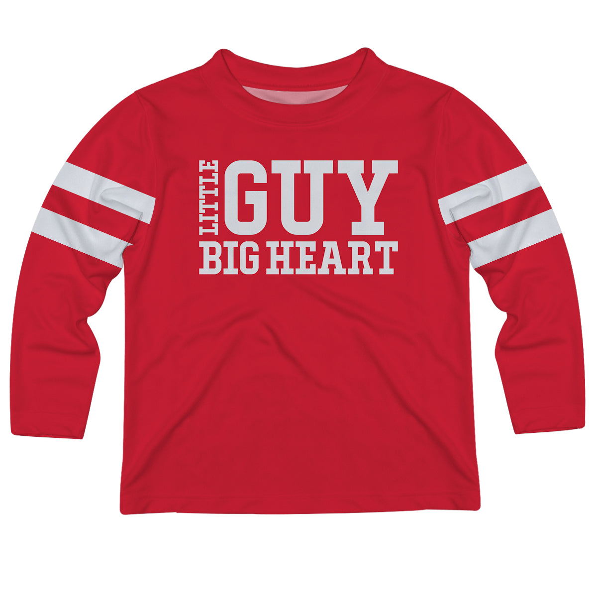 Little Guy Big Heart Red Long Sleeve Boys Tee Shirt - Wimziy&Co.