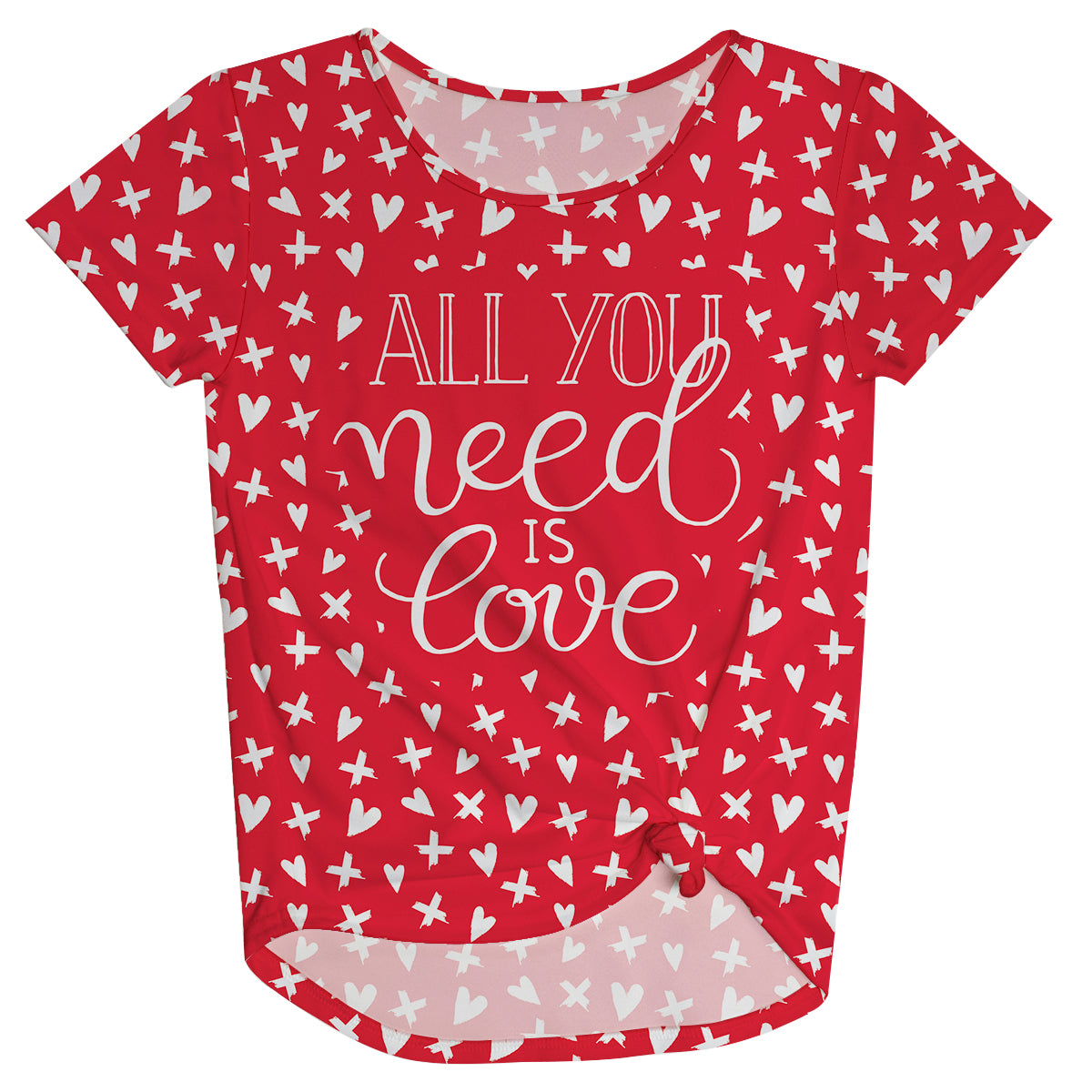 All You Need Is Love Red Knot Top - Wimziy&Co.