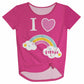 I Love Rainbow Name Pink Knot Top - Wimziy&Co.